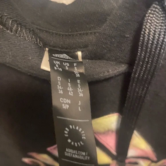 Adidas Black Hoodie with Colorful Graphic - Picture 3 of 3